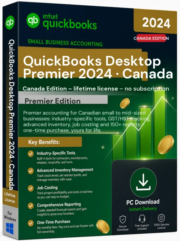 Quickbooks Desktop Premier 2024 Canada Edition – Lifetime License