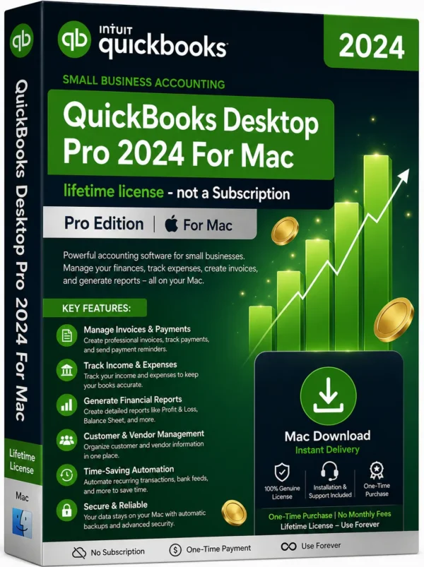 Quickbooks Desktop Pro 2024 for Mac – Lifetime License